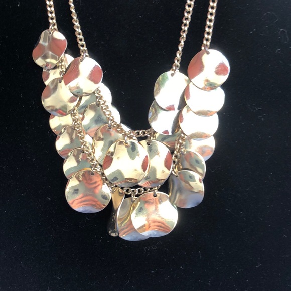 Multi strand disk necklace , adjustable length - Picture 2 of 4